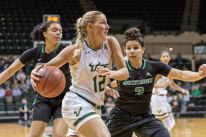 girls playing basketball