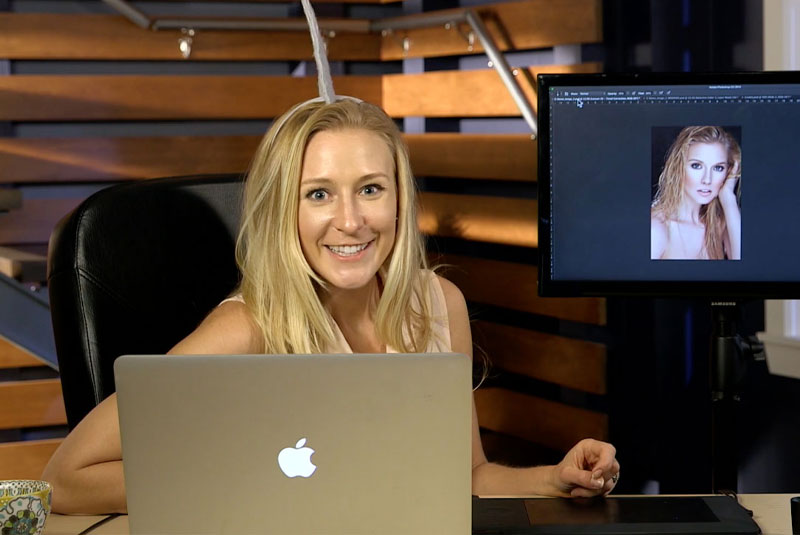 girl working on laptop